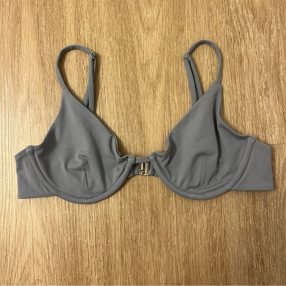 Erme Swim Gray Underwire Bikini Top